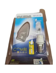 Duralamp cndfr-14928 kit bougie givré e14 g9 28w 230v